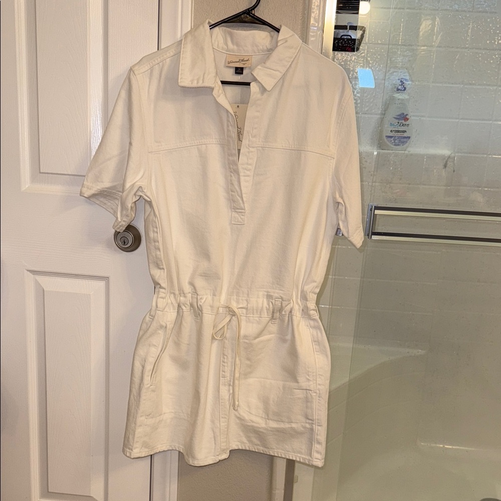 White jean dress